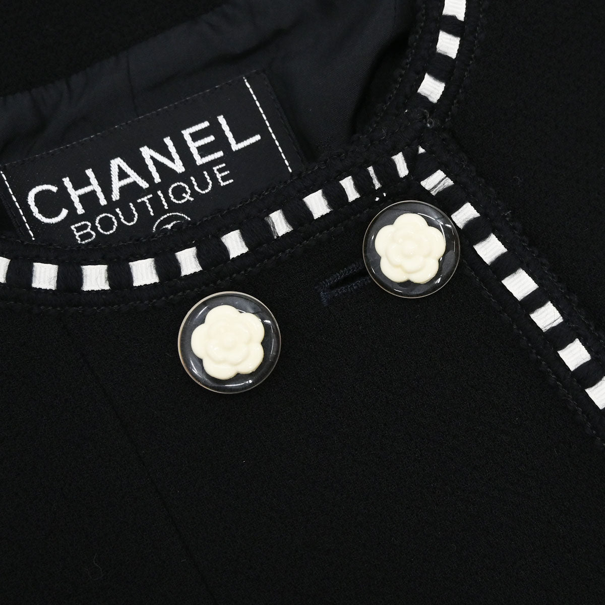 Chanel Setup Suit Jacket Skirt Black #38