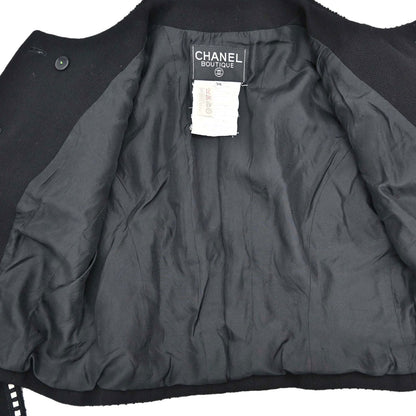 Chanel Setup Suit Jacket Skirt Black #38