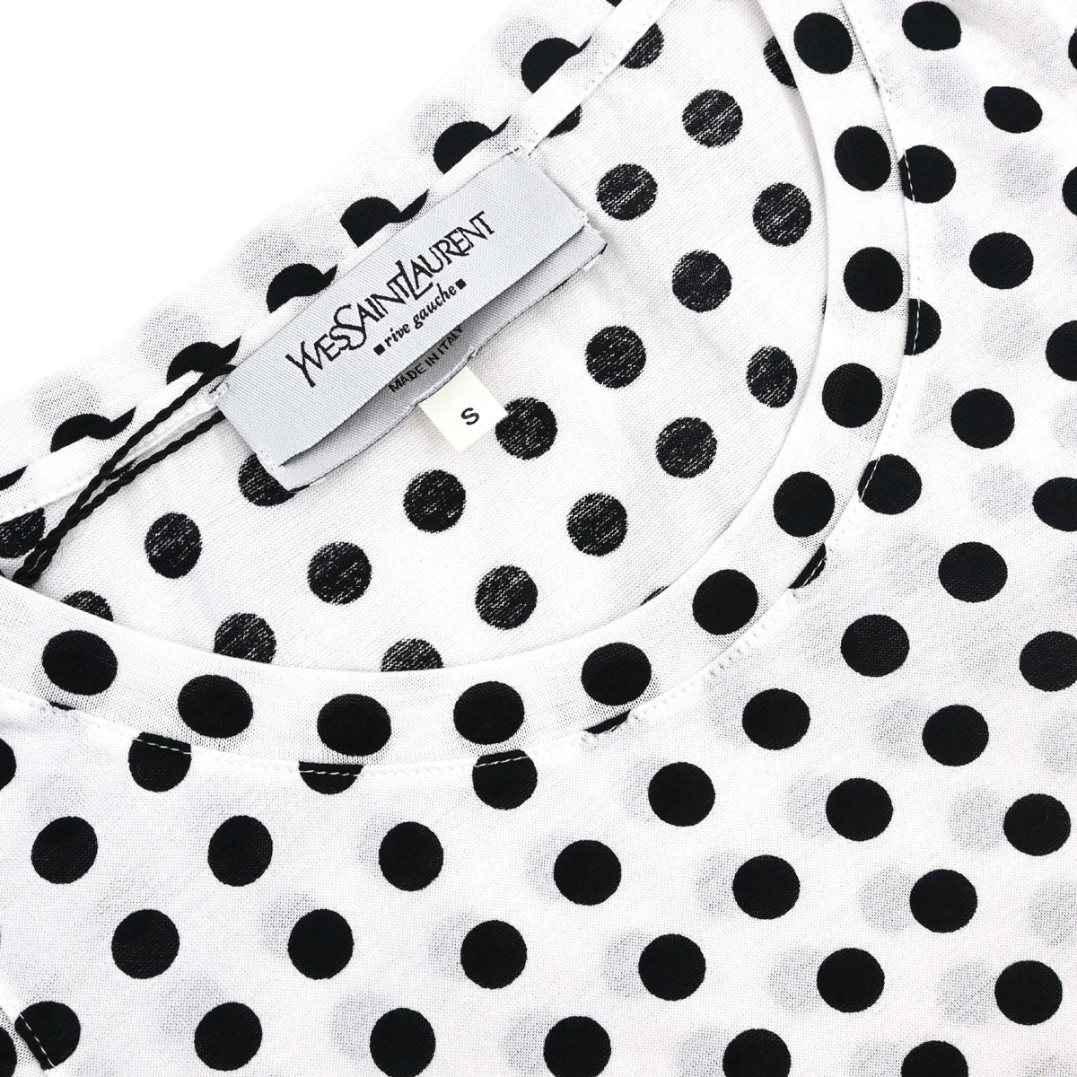 Yves Saint Laurent Tank Top Dot White Black #S