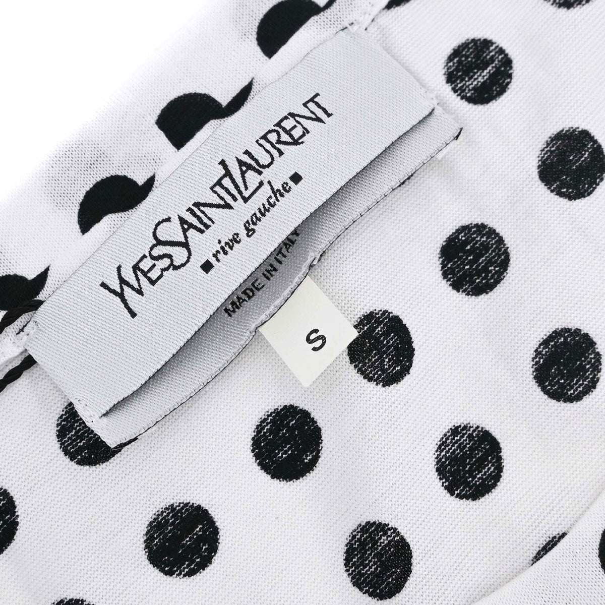 Yves Saint Laurent Tank Top Dot White Black #S