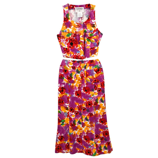 Chanel 1997 Setup Top Skirt Purple #38