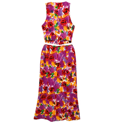 Chanel 1997 Setup Top Skirt Purple #38
