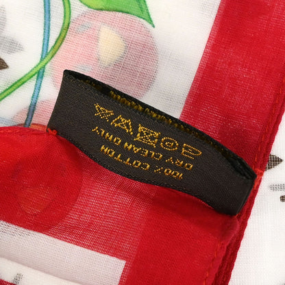 Louis Vuitton White Monogram Cherry Scarf 55 Small Good