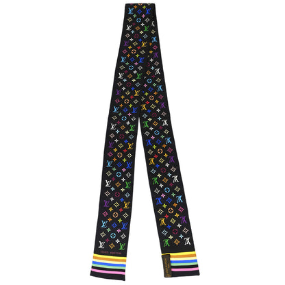 Louis Vuitton Black Multicolor Bandeau Scarf M71992 Small Good