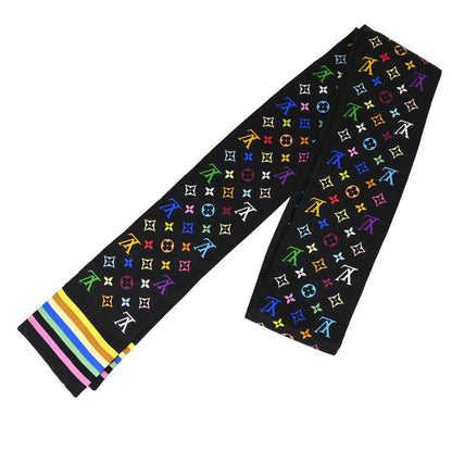 Louis Vuitton Black Multicolor Bandeau Scarf M71992 Small Good