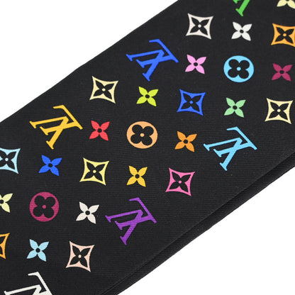 Louis Vuitton Black Multicolor Bandeau Scarf M71992 Small Good