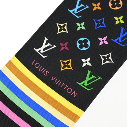 Louis Vuitton Black Multicolor Bandeau Scarf M71992 Small Good