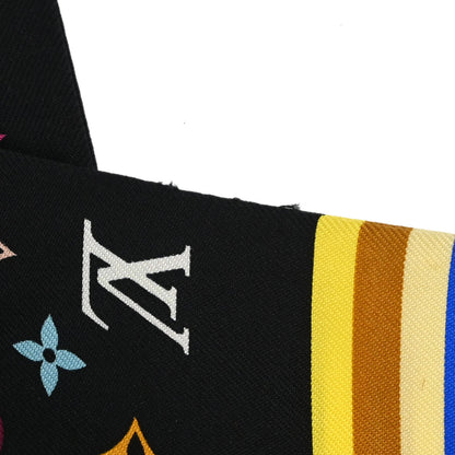 Louis Vuitton Black Multicolor Bandeau Scarf M71992 Small Good