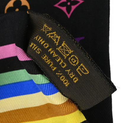 Louis Vuitton Black Multicolor Bandeau Scarf M71992 Small Good