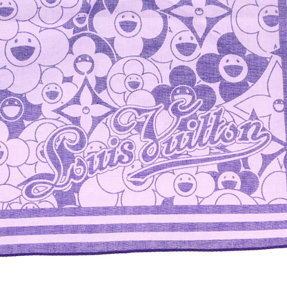 Louis Vuitton Purple Cosmic Blossom Scarf Small Good