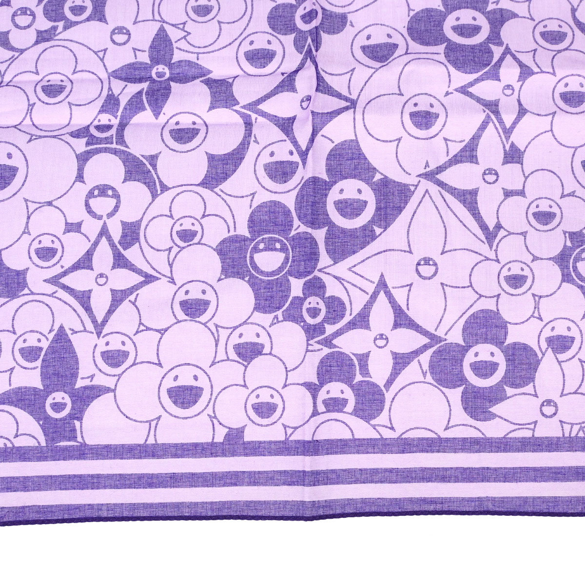 Louis Vuitton Purple Cosmic Blossom Scarf Small Good