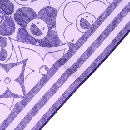 Louis Vuitton Purple Cosmic Blossom Scarf Small Good