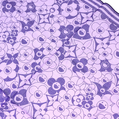 Louis Vuitton Purple Cosmic Blossom Scarf Small Good