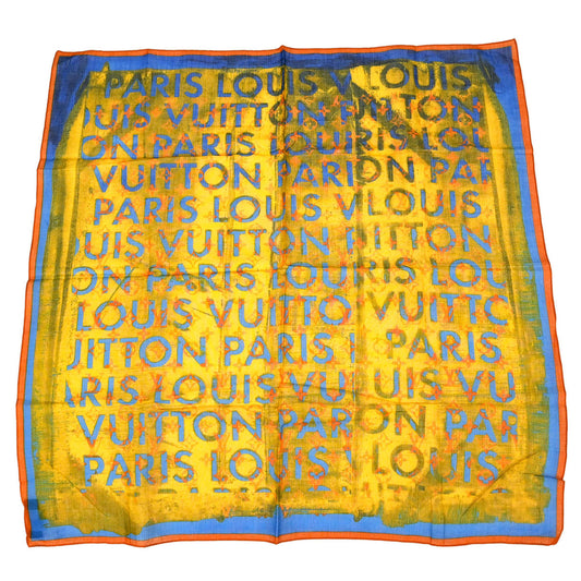 Louis Vuitton x Richard Yellow Monogram Pulp Scarf M72314 Small Good