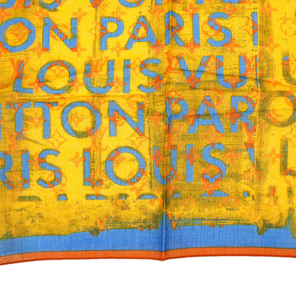 Louis Vuitton x Richard Yellow Monogram Pulp Scarf M72314 Small Good