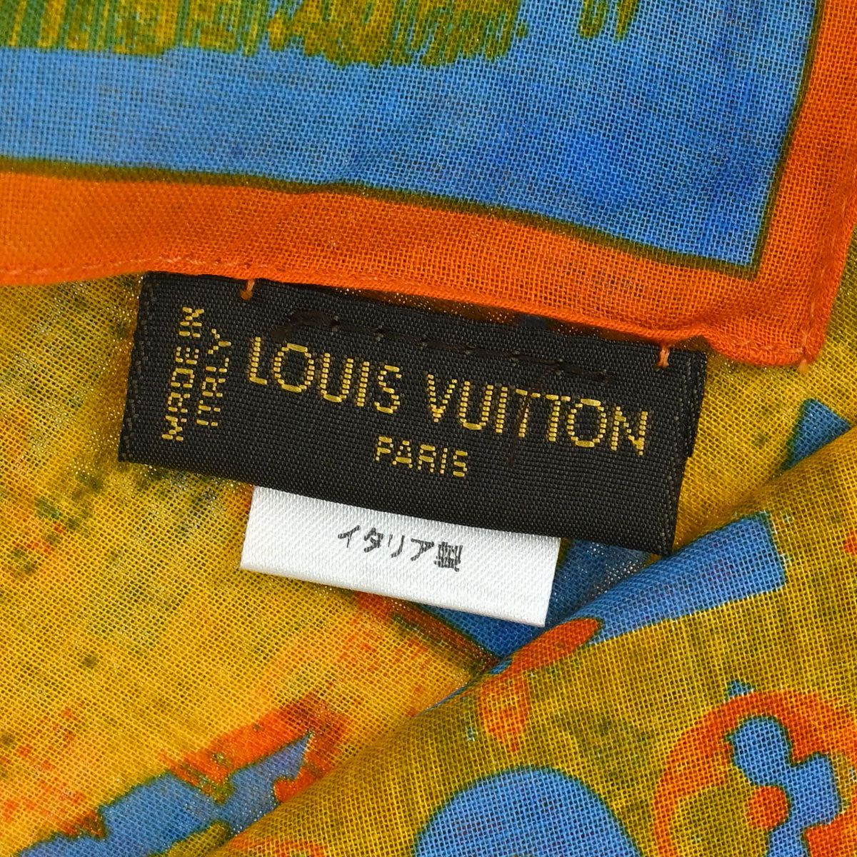 Louis Vuitton x Richard Yellow Monogram Pulp Scarf M72314 Small Good