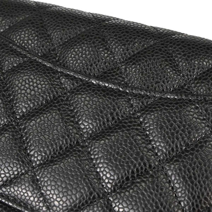 Chanel Black Caviar Skin Classic WOC Wallet on Chain Shoulder Bag