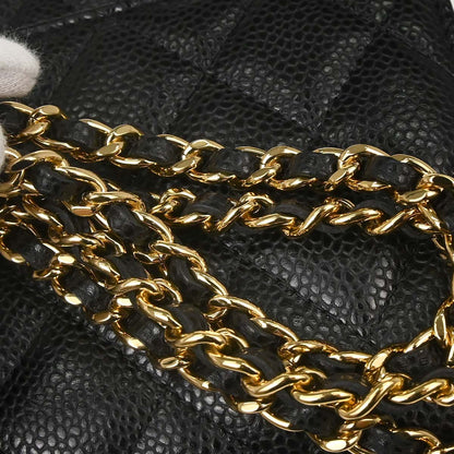 Chanel Black Caviar Skin Classic WOC Wallet on Chain Shoulder Bag