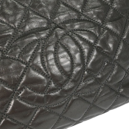 Chanel 2012 Metallic Gray Calfskin Chain Me Tote Handbag