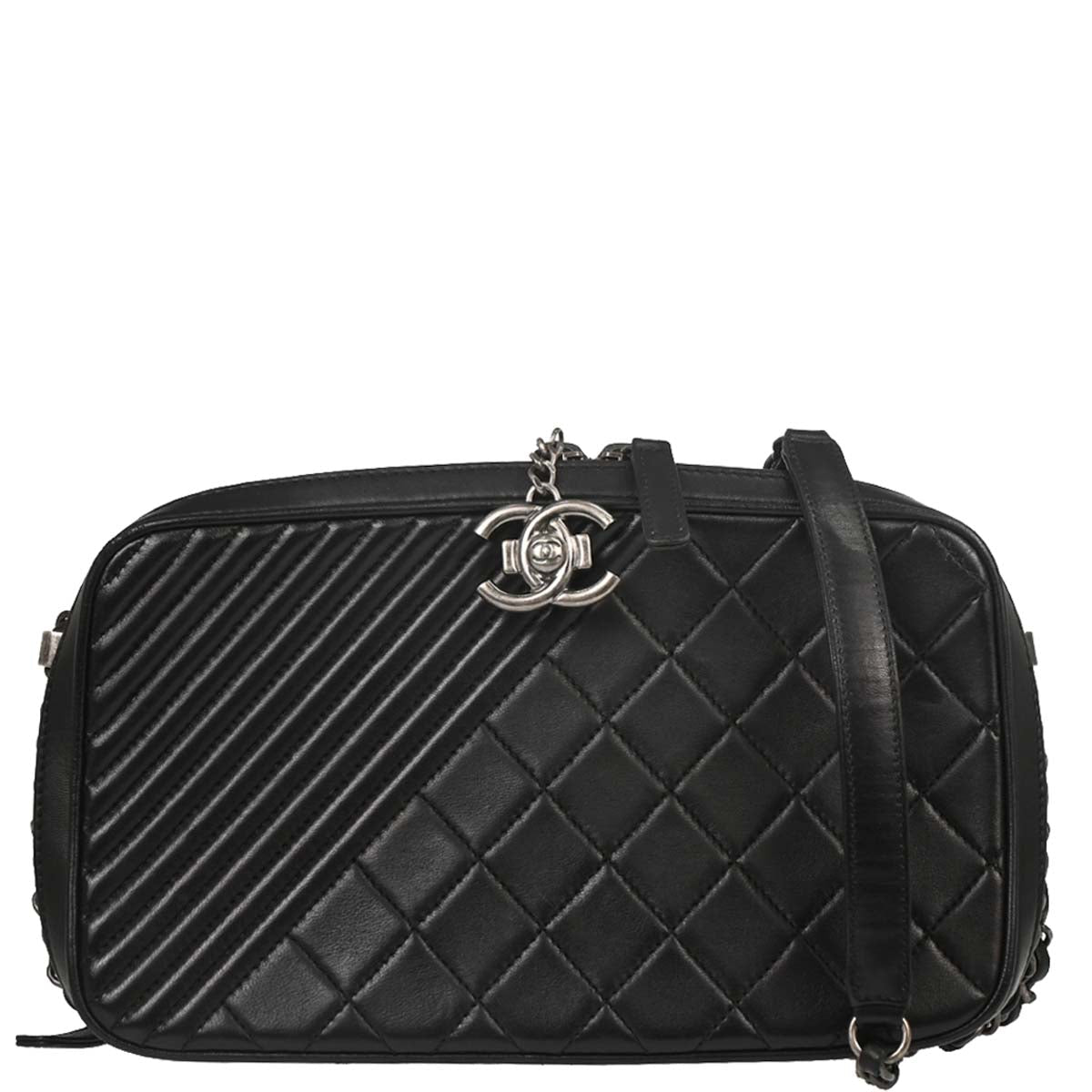 Chanel 2014-2015 Black Lambskin Coco Boy Camera Bag Small