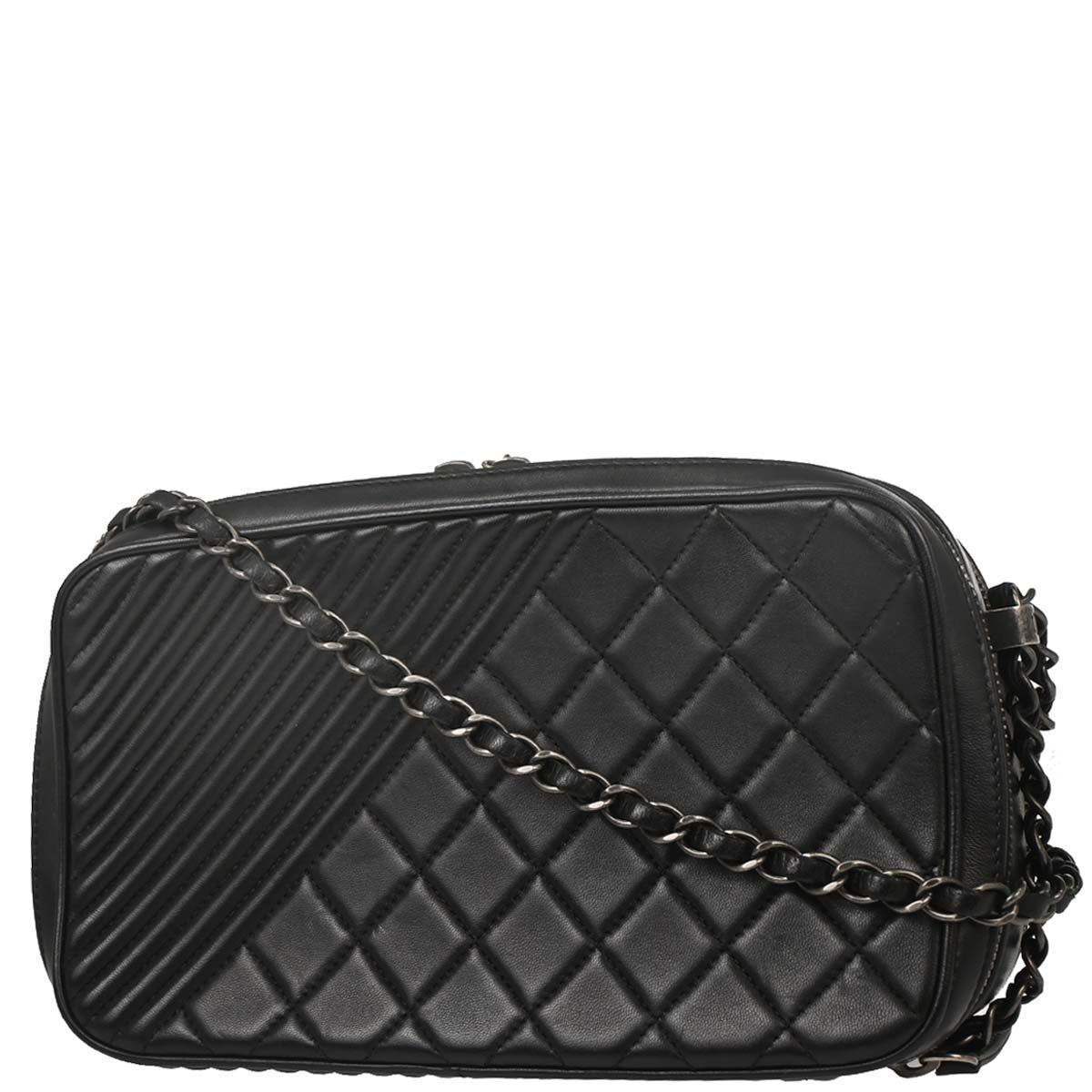 Chanel Black Lambskin Coco Boy Camera Bag Small