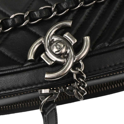 Chanel 2014-2015 Black Lambskin Coco Boy Camera Bag Small
