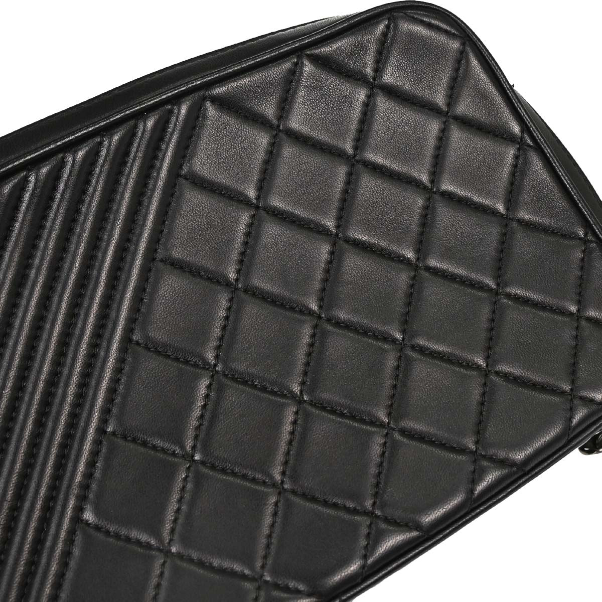 Chanel 2014-2015 Black Lambskin Coco Boy Camera Bag Small