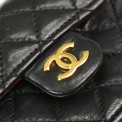 Chanel Black Lambskin Classic Flap Micro Bum Belt Bag
