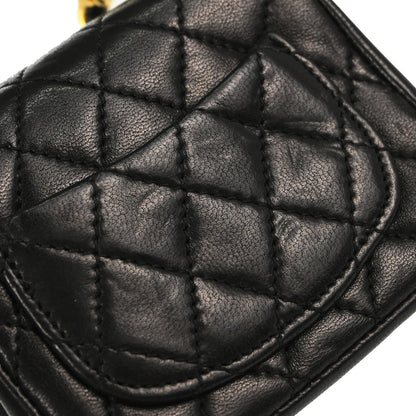 Chanel Black Lambskin Classic Flap Micro Bum Belt Bag