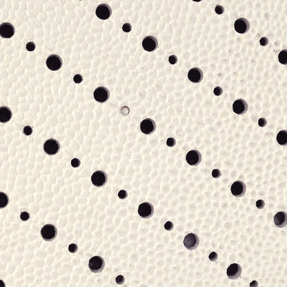 Chanel White Perforated Caviar Skin Chevron Shopping Tote Bag Handbag