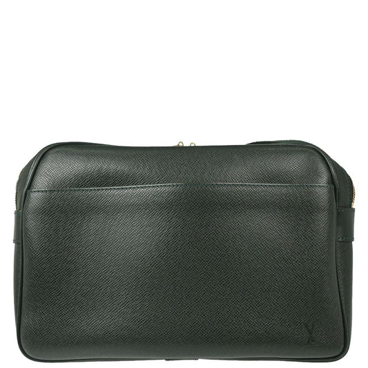 Louis Vuitton 1997 Green Taiga Reporter PM Shoulder Bag M30154