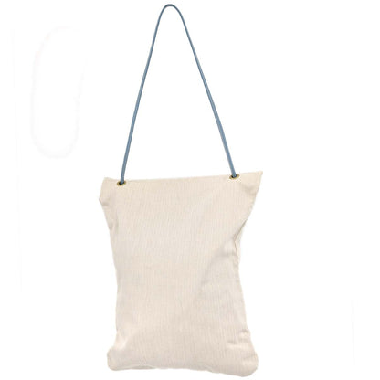 Hermes Beige Blue Jean Toile Chevrons Aline GM Shoulder Bag