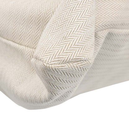 Hermes Beige Blue Jean Toile Chevrons Aline GM Shoulder Bag