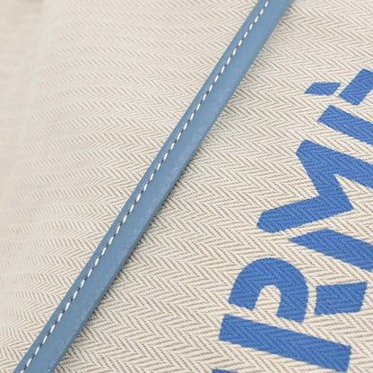 Hermes Beige Blue Jean Toile Chevrons Aline GM Shoulder Bag
