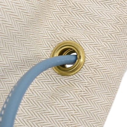 Hermes Beige Blue Jean Toile Chevrons Aline GM Shoulder Bag