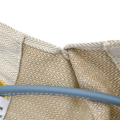 Hermes Beige Blue Jean Toile Chevrons Aline GM Shoulder Bag
