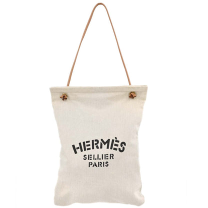 Hermes Beige Natural Toile Chevrons Aline GM Shoulder Bag