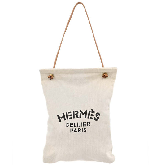 Hermes Beige Natural Toile Chevrons Aline GM Shoulder Bag
