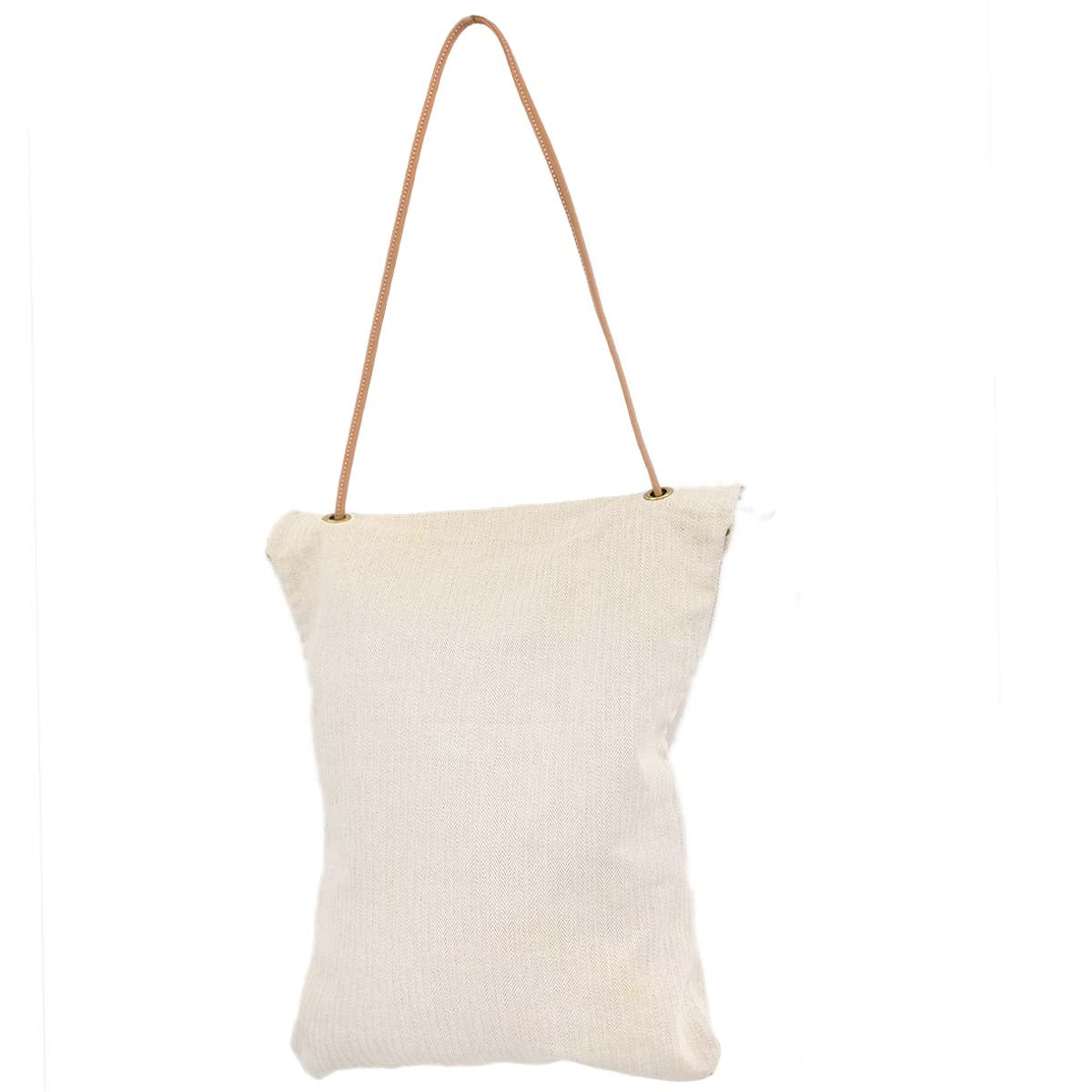 Hermes Beige Natural Toile Chevrons Aline GM Shoulder Bag
