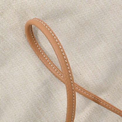 Hermes Beige Natural Toile Chevrons Aline GM Shoulder Bag