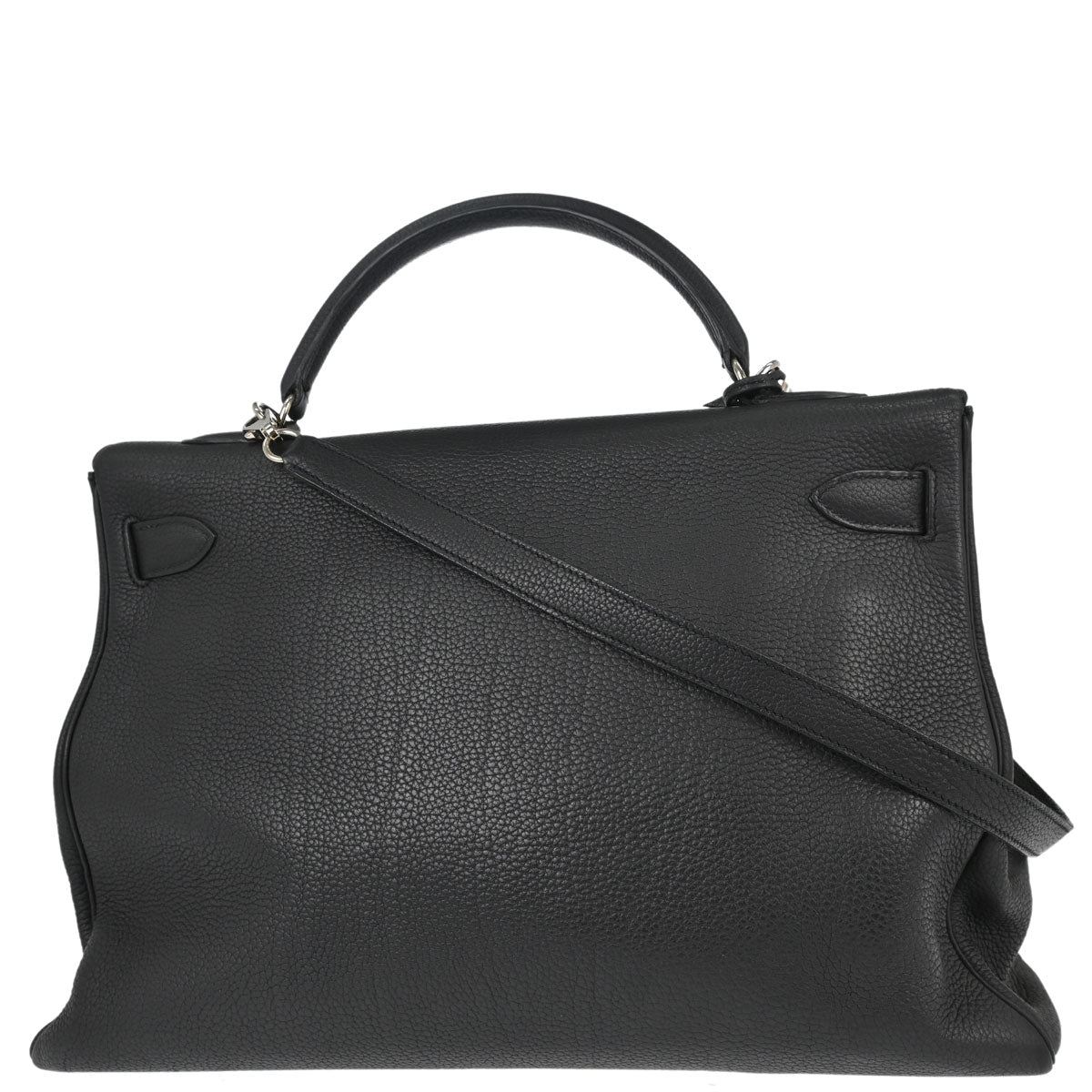 Hermes Black Togo Kelly 40 Retourne 2way Shoulder Handbag