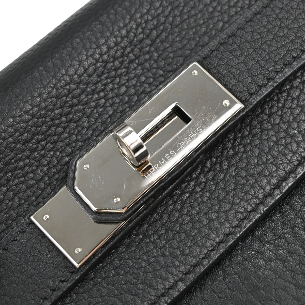 Hermes Black Togo Kelly 40 Retourne 2way Shoulder Handbag