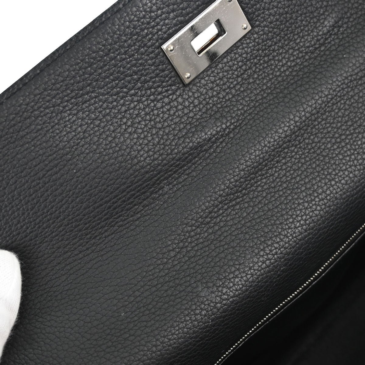 Hermes Black Togo Kelly 40 Retourne 2way Shoulder Handbag