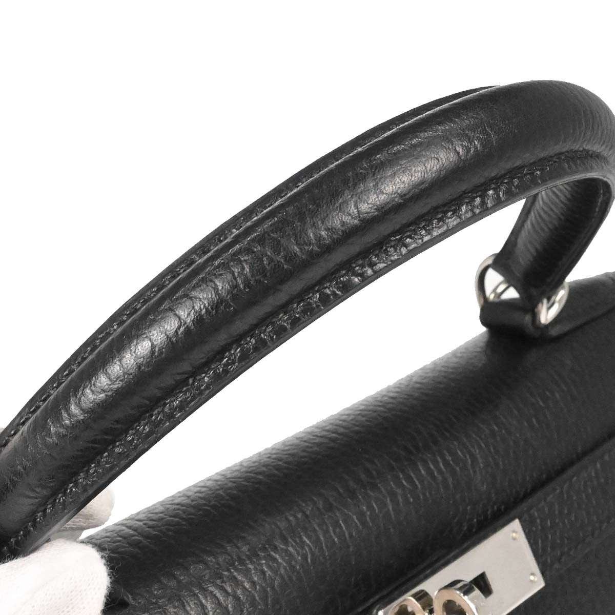 Hermes Black Vache Liegee Kelly 28 Sellier 2way Shoulder Handbag