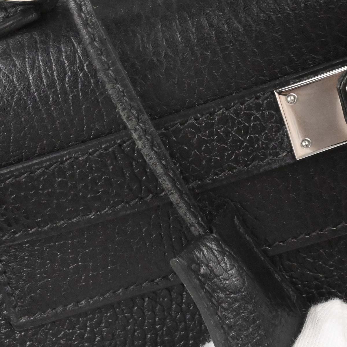 Hermes Black Vache Liegee Kelly 28 Sellier 2way Shoulder Handbag