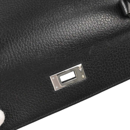 Hermes Black Vache Liegee Kelly 28 Sellier 2way Shoulder Handbag