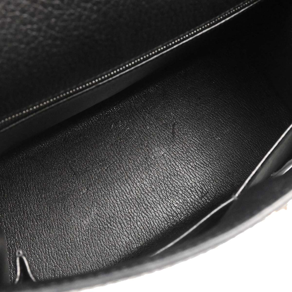 Hermes Black Vache Liegee Kelly 28 Sellier 2way Shoulder Handbag