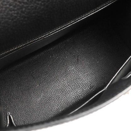Hermes Black Vache Liegee Kelly 28 Sellier 2way Shoulder Handbag