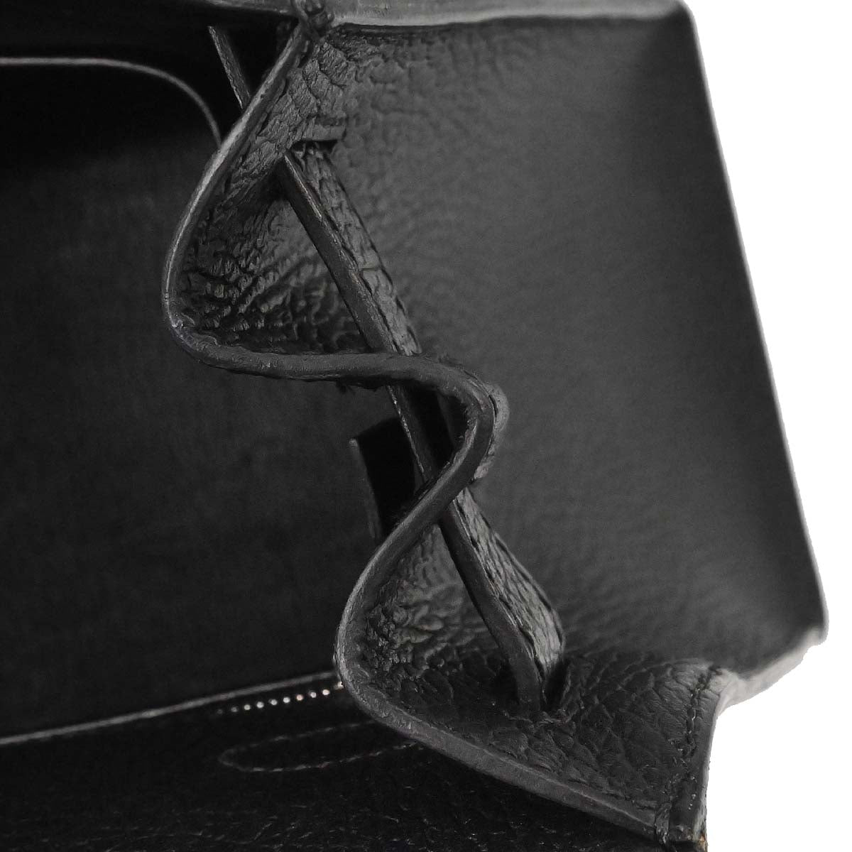 Hermes Black Vache Liegee Kelly 28 Sellier 2way Shoulder Handbag