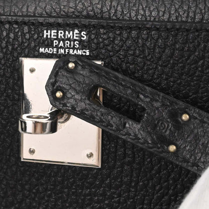 Hermes Black Vache Liegee Kelly 28 Sellier 2way Shoulder Handbag